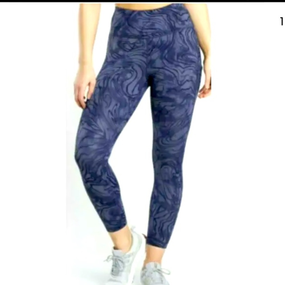 Athleta‎ Blue Print Ultimate Stash Pocket 7/8 Woman’s Activewear Tights Size XS